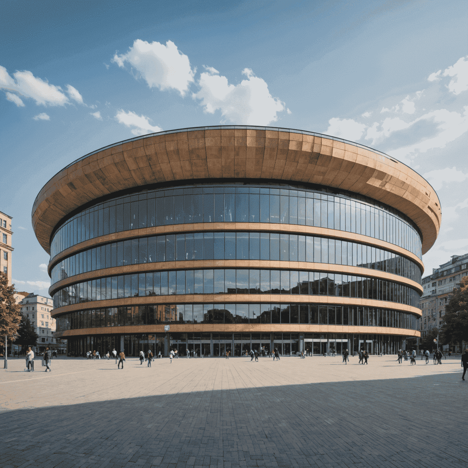 Nowoczesna architektura centrum Katowic z charakterystycznym Spodkiem